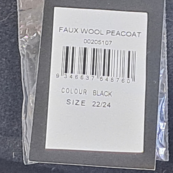 Avenue Black Double-Breasted Peacoat With Hood - Picture 6 of 11